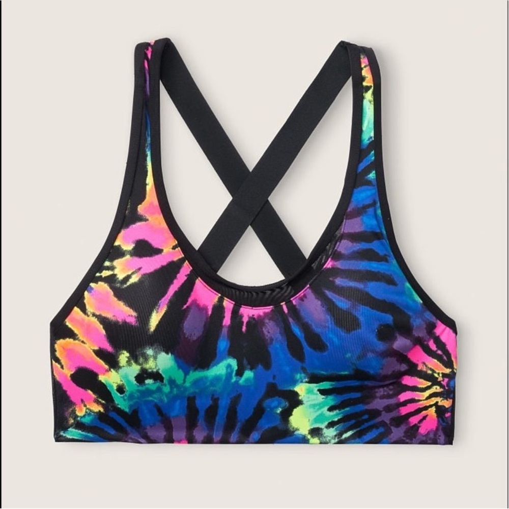 Victoria’s Secret‎ PINK tie dye neon sports bra